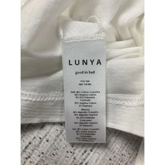 NEW Lunya Cool Cotton Every Body Pocket‎ Tee T-Shirt White Sz M - Picture 6 of 6